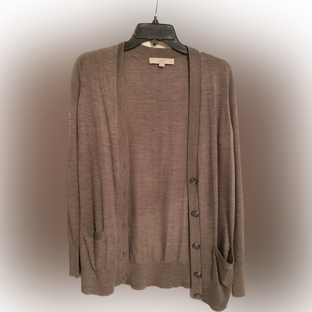 Women’s LOFT cardigan brown size medium